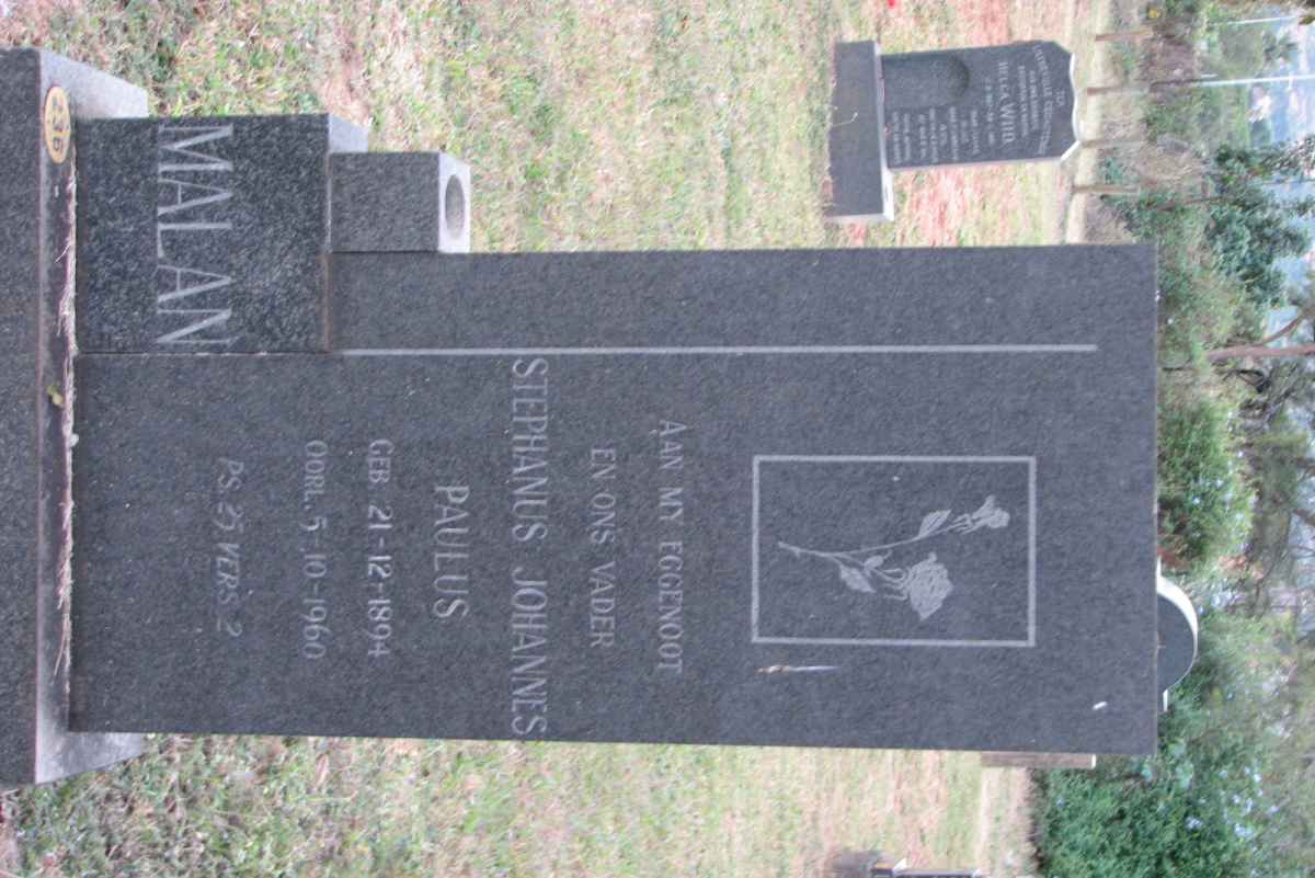 MALAN Stephanus Johannes Paulus 1894-1960