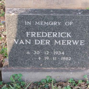 MERWE Frederick, van der 1934-1982