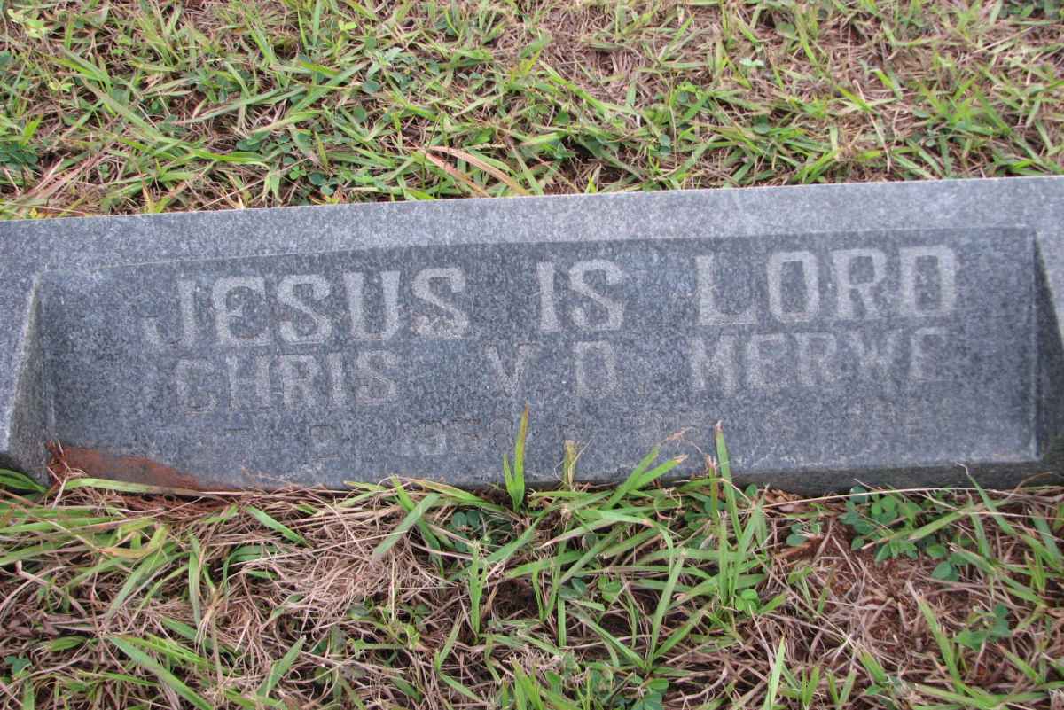 MERWE Chris, van der 1958-1991