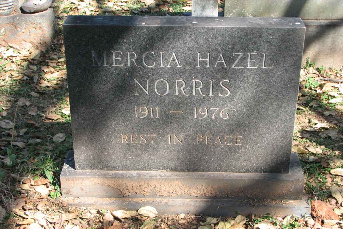 NORRIS Mercia Hazel 1911-1976