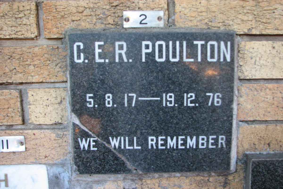 POULTON C.E.R. 1917-1976