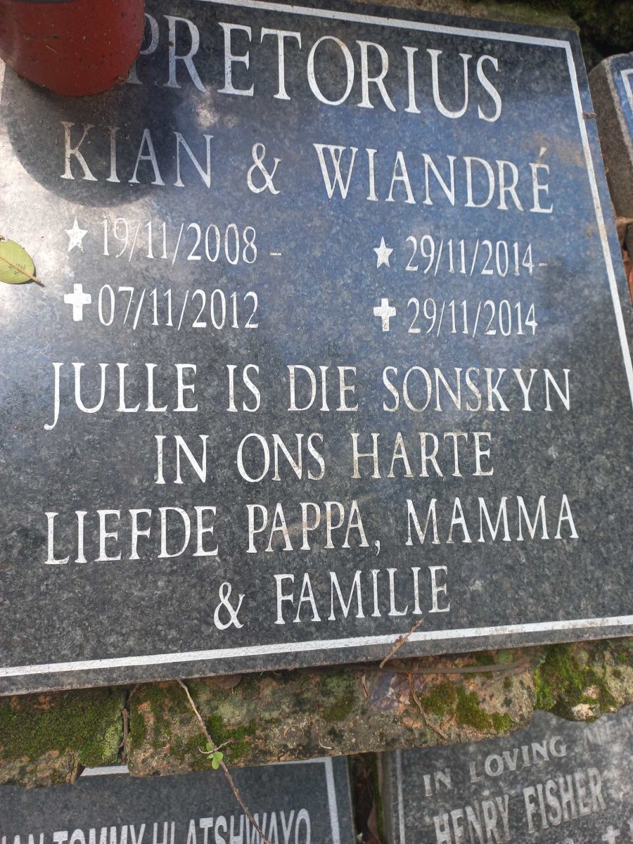 PRETORIUS Kian 2008-2012 :: PRETORIUS Wiandre 2014-2014