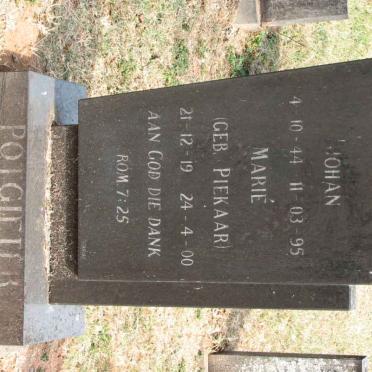POTGIETER Johan 1944-1995 &amp; Marié PIEKAAR 1919-2000