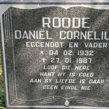 ROODE Daniël Cornelius 1932-1987