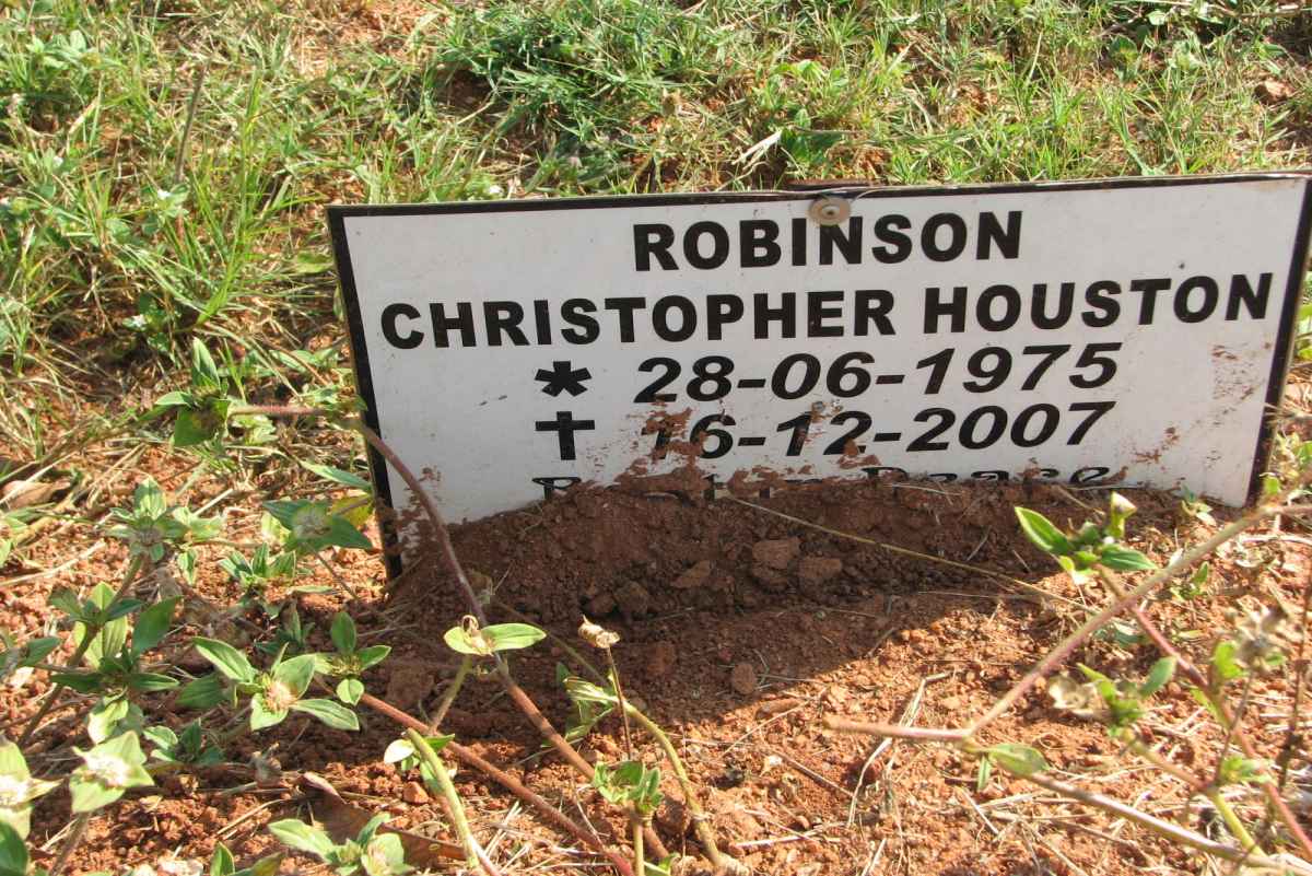 ROBINSON Christopher Houston 1975-2007