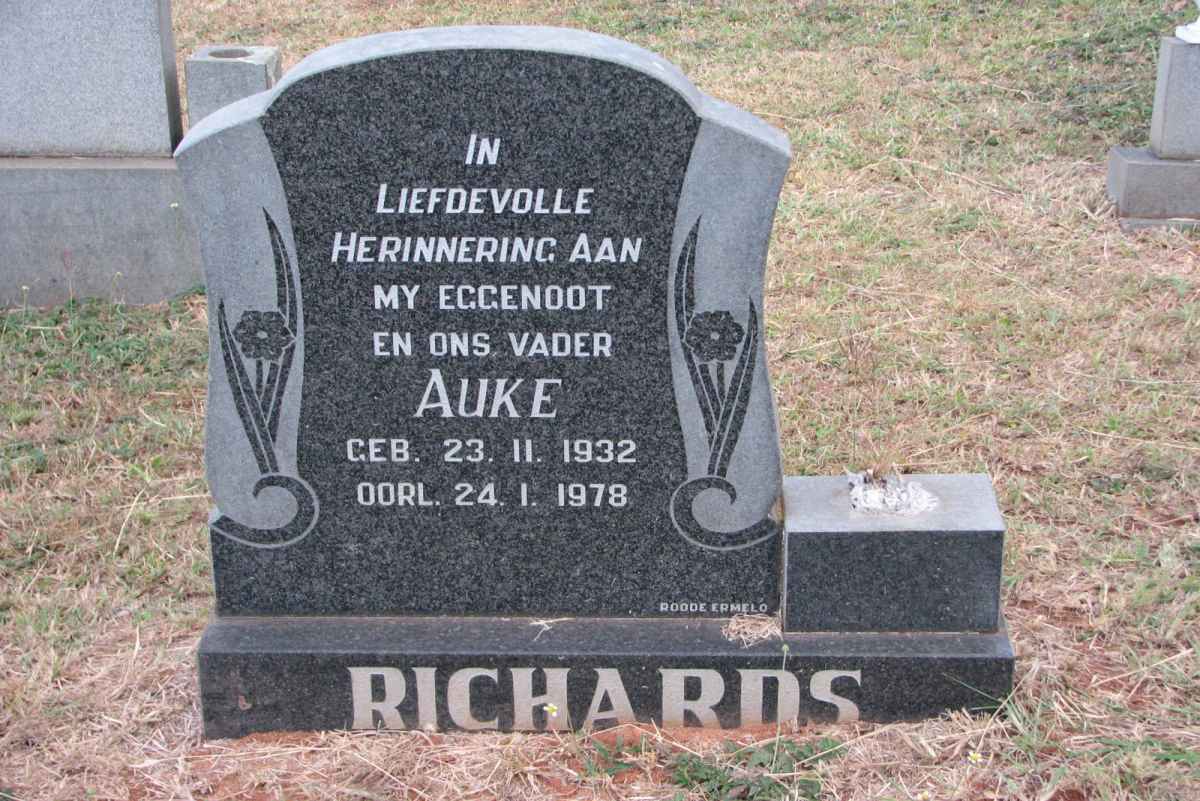 RICHARDS Auke 1932-1978