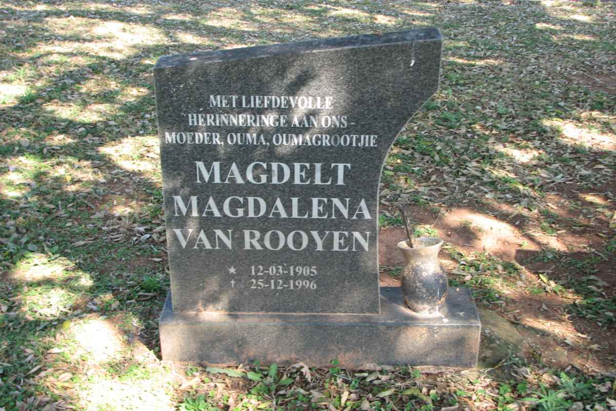 ROOYEN Magdelt Magdalena, van 1905-1996