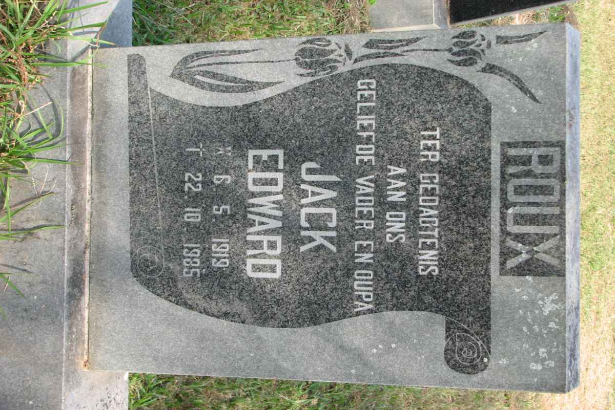 ROUX Jack Edward 1919-1985