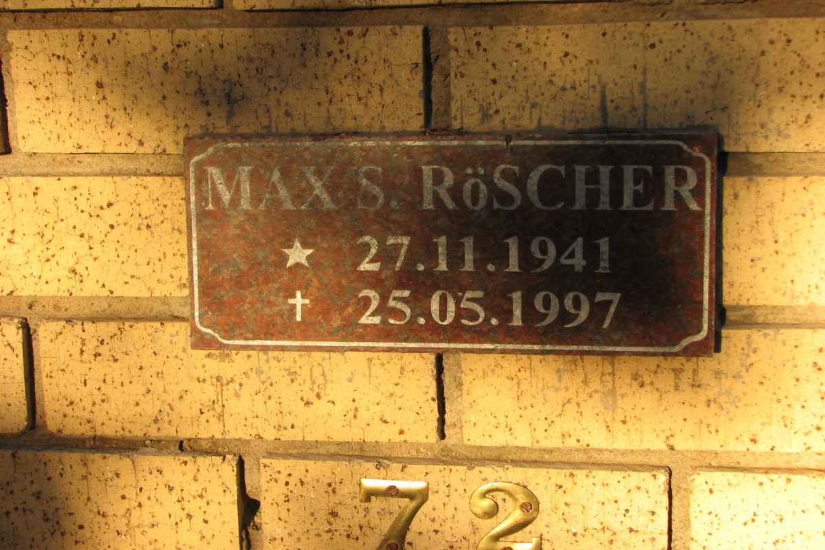 ROSCHER Max S. 1941-1997