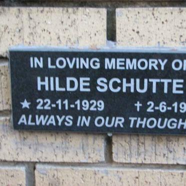 SCHUTTE Hilde 1929-1999