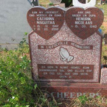 SCHEEPERS Hendrik Nicolaas 1940- &amp; Cathrina Magritha 1942-2002