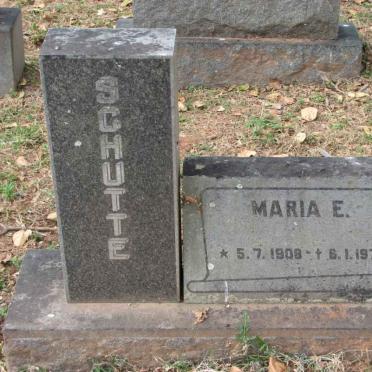 SCHUTTE Maria E. 1908-1970