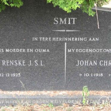 SMIT Johan Christiaan 1918-1981 &amp; Renske J.S.L. 1925-