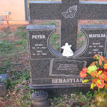 SEBASTIAN Peter 1933-1996 &amp; Matilda 1935-1999