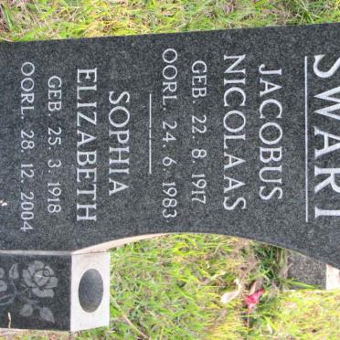 SWART Jacobus Nicolaas 1917-1983 &amp; Sophia Elizabeth 1918-2004