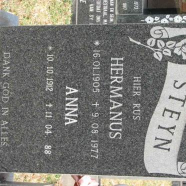 STEYN Hermanus 1905-1977 &amp; Anna 1912-1988
