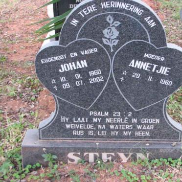 STEYN Johan 1960-2002 &amp; Annetjie 1960-