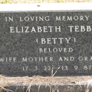TEBBIT Elizabeth 1922-1987