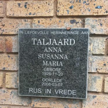 TALJAARD Anna Susanna Maria 1926-2008