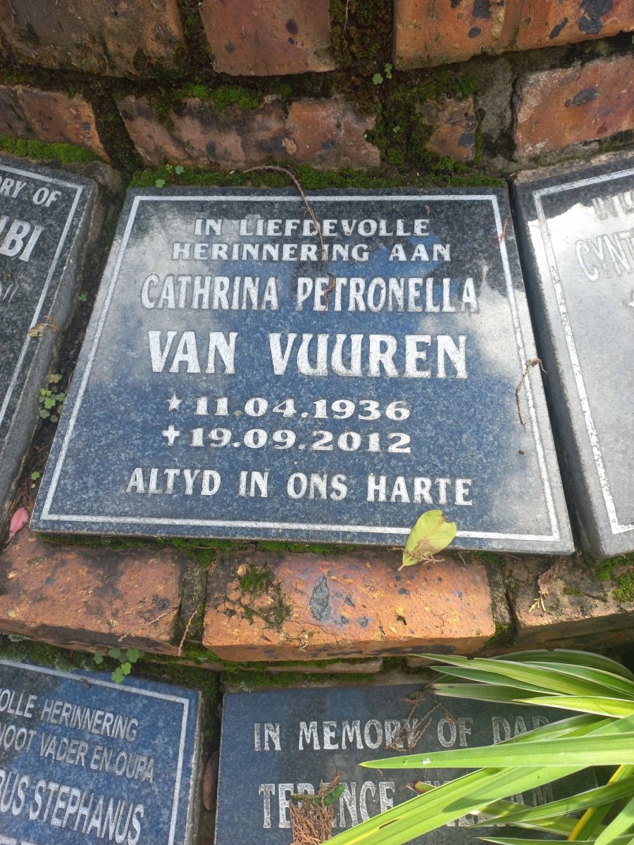 VUUREN Cathrina Petronella, van 1936-2012
