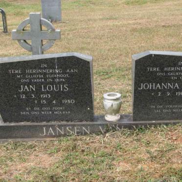 VUUREN Jan Louis, Jansen van 1913-1980 &amp; Johanna Magrieta 1917-