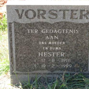 VORSTER Hester 1918-1999