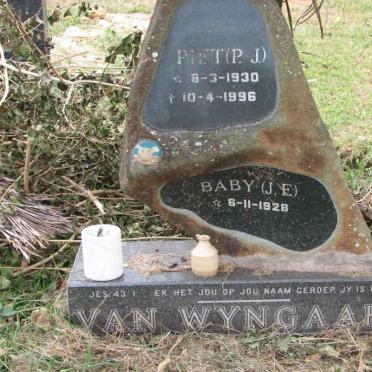 WYNGAARD P.J., van 1930-1996 &amp; J.E. 1928-