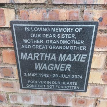WAGNER Martha Maxie 1942-2024