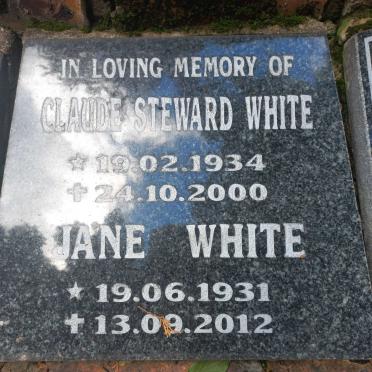 WHITE Claude Steward 1934-2000 & Jane 1931-2012