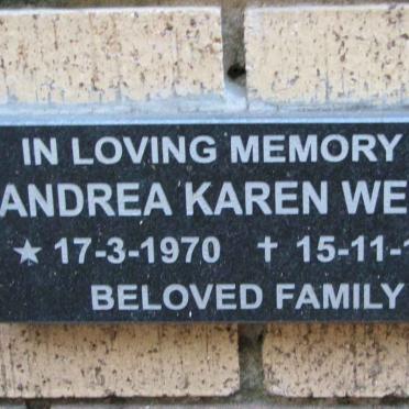WEBER Andrea Karen 1970-1999