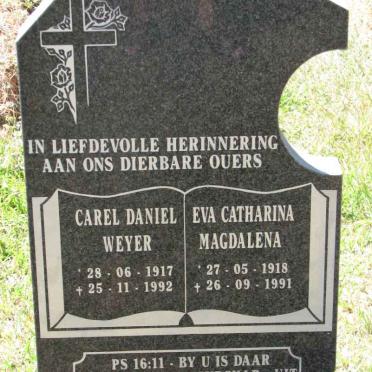 WEYER Carel Daniel 1917-1992 &amp; Eva Catharina Magdalena 1918-1991
