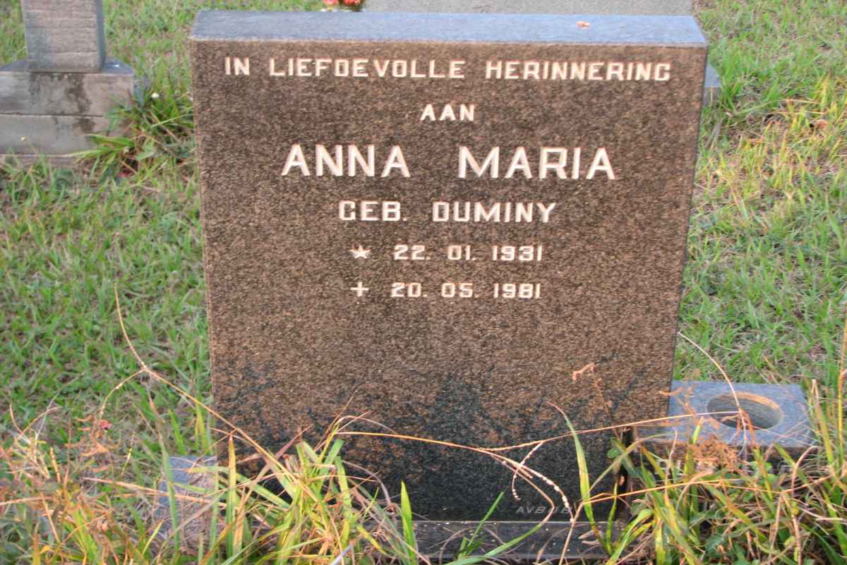 ?ERMAA? Anna Maria nee DUMINY 1931-1981