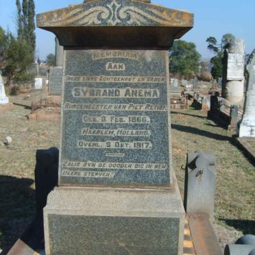 ANEMA Sybrand 1866-1917