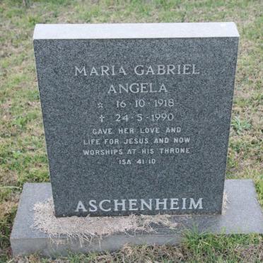 ASCHENHEIM Maria Gabriel Angela 1918-1990