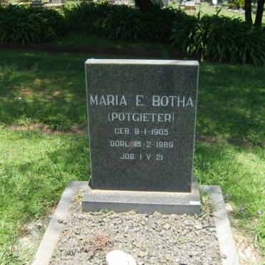BOTHA Maria E. nee POTGIETER 1905-1989