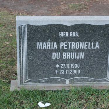 BRUIJN Maria Petronella, du 1930-2000