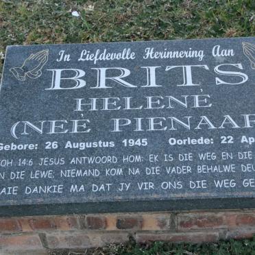 BRITS Helene nee PIENAAR 1945-2002