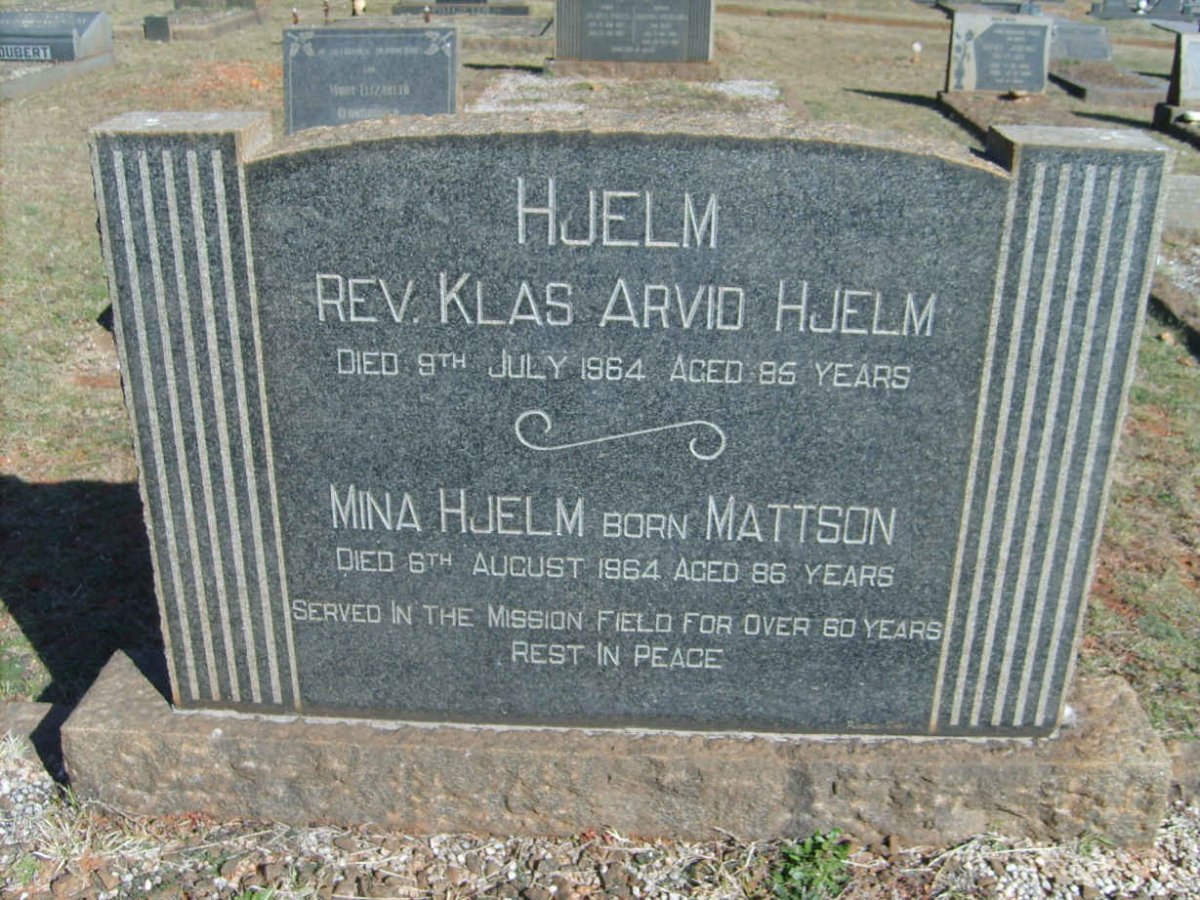 HJELM Klas Arvid -1964 &amp; Mina MATTSON -1964
