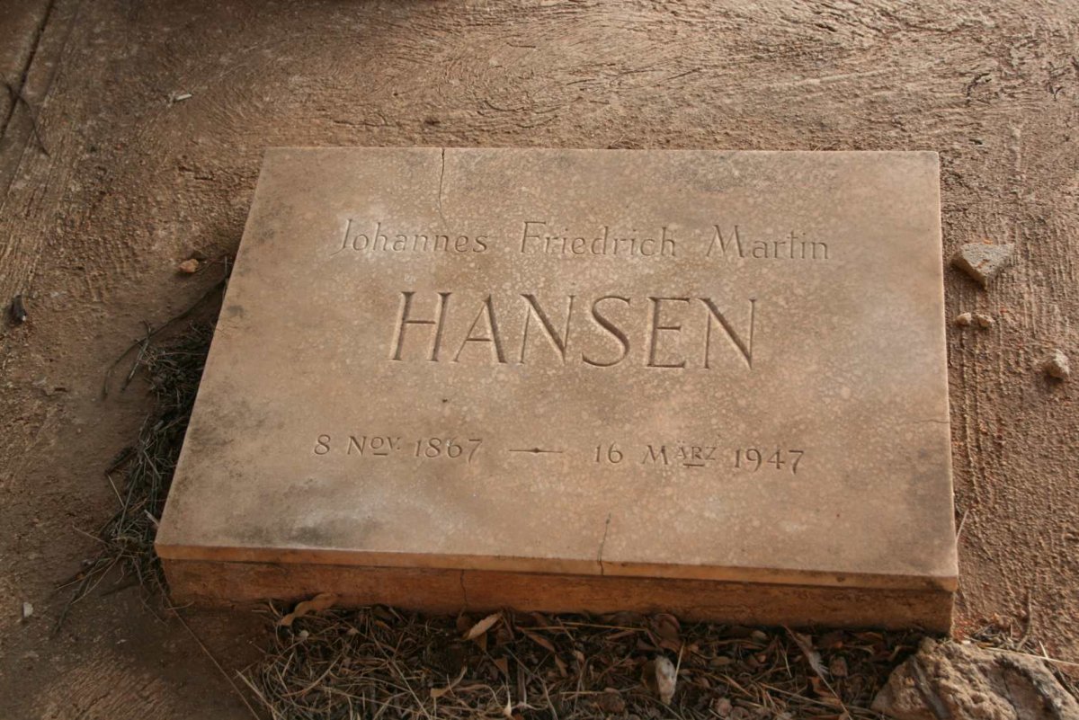 HANSEN Johannes Friedrich Martin 1867-1947
