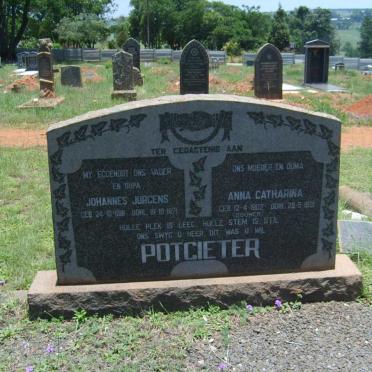 POTGIETER Johannes Jurgens 1891-1971 &amp; Anna Catharina BOUWER 1902-1981