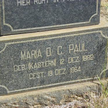 PAUL Maria D.C. nee KASTERN 1889-1964