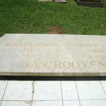 ROOYEN Rudolph Petrus, van 1919-1972 &amp; Francis Clare 1921-2002