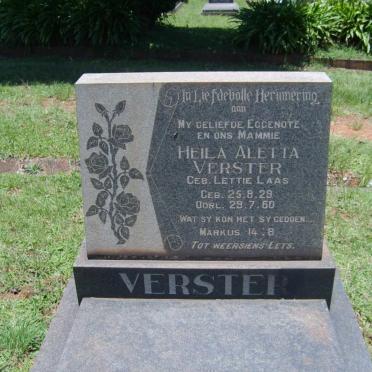 VERSTER Heila Aletta nee LAAS 1929-1960
