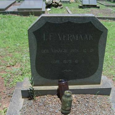 VERMAAK I.E. nee VISAGIE 1885-1979