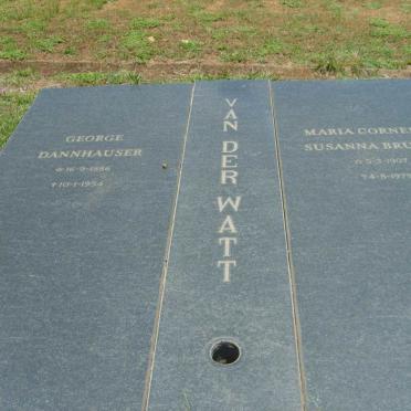 WATT George Dannhauser, van der 1886-1954 &amp;  Maria Cornelia Susanna BRUYNS 1907-1979