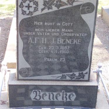 BENEKE A.F.H.J. 1887-1960