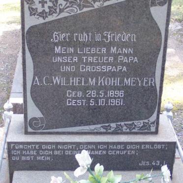 KOHLMEYER A.C. Wilhelm 1896-1961