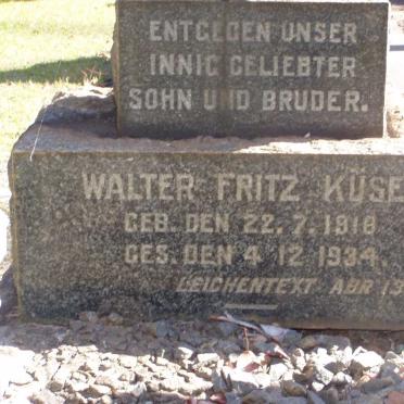 KUSEL Walter Fritz 1918-1934