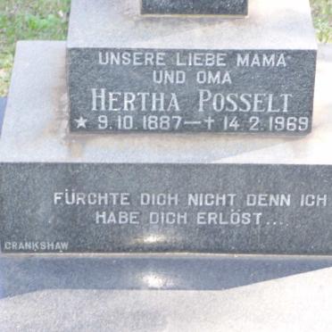 POSSELT Hertha J.J.M.A. 1887-1969
