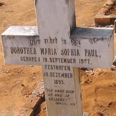 PAUL Dorothea Maria Sophia 1887-1893